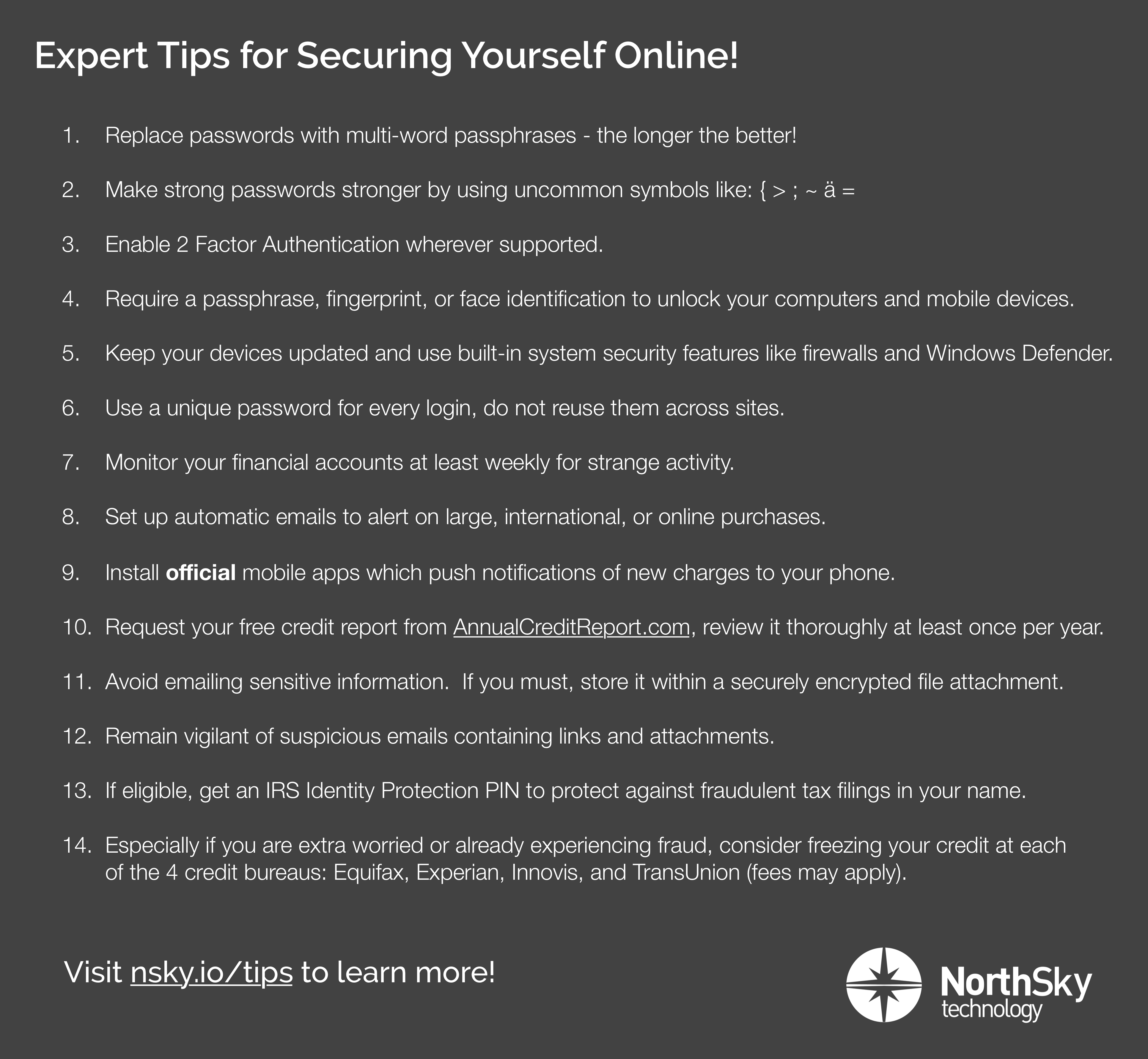 Expert tips for securing yourself online!